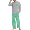 image:imagePrinStory Mens Pajama Sets Loungewear Sleepwear Pjs Lightweight Long Sleeve Shirts and Bottoms Soft Comfy Sleep Sets S4XLBlue Green Banana