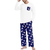 image:imagePrinStory Mens Pajama Sets Loungewear Sleepwear Pjs Lightweight Long Sleeve Shirts and Bottoms Soft Comfy Sleep Sets S4XLBlue Polar Bear