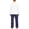 image:imagePrinStory Mens Pajama Sets Loungewear Sleepwear Pjs Lightweight Long Sleeve Shirts and Bottoms Soft Comfy Sleep Sets S4XLBlue Santa
