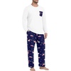 image:imagePrinStory Mens Pajama Sets Loungewear Sleepwear Pjs Lightweight Long Sleeve Shirts and Bottoms Soft Comfy Sleep Sets S4XLBlue White Deer