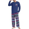 image:imagePrinStory Mens Pajama Sets Loungewear Sleepwear Pjs Lightweight Long Sleeve Shirts and Bottoms Soft Comfy Sleep Sets S4XLNavy Blue Elk