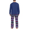 image:imagePrinStory Mens Pajama Sets Loungewear Sleepwear Pjs Lightweight Long Sleeve Shirts and Bottoms Soft Comfy Sleep Sets S4XLNavy Blue Elk