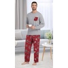 image:imagePrinStory Mens Pajama Sets Loungewear Sleepwear Pjs Lightweight Long Sleeve Shirts and Bottoms Soft Comfy Sleep Sets S4XLRed Black Plaid Bomb