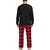 image:imagePrinStory Mens Pajama Sets Loungewear Sleepwear Pjs Lightweight Long Sleeve Shirts and Bottoms Soft Comfy Sleep Sets S4XLRed Plaid