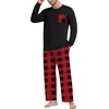 image:imagePrinStory Mens Pajama Sets Loungewear Sleepwear Pjs Lightweight Long Sleeve Shirts and Bottoms Soft Comfy Sleep Sets S4XLRed Plaid