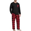 image:imagePrinStory Mens Pajama Sets Loungewear Sleepwear Pjs Lightweight Long Sleeve Shirts and Bottoms Soft Comfy Sleep Sets S4XLRed Plaid