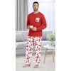 image:imagePrinStory Mens Pajama Sets Loungewear Sleepwear Pjs Lightweight Long Sleeve Shirts and Bottoms Soft Comfy Sleep Sets S4XLWhite Red Elk