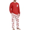 image:imagePrinStory Mens Pajama Sets Loungewear Sleepwear Pjs Lightweight Long Sleeve Shirts and Bottoms Soft Comfy Sleep Sets S4XLWhite Red Elk