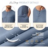 image:imagePrinStory Mens Pajamas Set 2 Piece Summer Pjs Set S3XL  Short Sleeve Pajama Set with Pockets Lightweight Comfy Breathable Sleepwear for Sleep Home Workout Vacation HolidayGray Blue