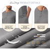 image:imagePrinStory Mens Pajamas Set 2 Piece Summer Pjs Set S3XL  Short Sleeve Pajama Set with Pockets Lightweight Comfy Breathable Sleepwear for Sleep Home Workout Vacation HolidayDark Gray