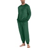 image:imagePrinStory Mens Pajamas Set Fleece Pjs Long Sleeve Soft Sleepwear S2XL  Winter Pjs2 Piece Fluffy LoungewearTop and PantsPlush Warm Sleep SetsPocketsChristmas Green