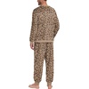 image:imagePrinStory Mens Pajamas Set Fleece Pjs Long Sleeve Soft Sleepwear S2XL  Winter Pjs2 Piece Fluffy LoungewearTop and PantsPlush Warm Sleep SetsPocketsLeopard Print