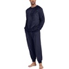 image:imagePrinStory Mens Pajamas Set Fleece Pjs Long Sleeve Soft Sleepwear S2XL  Winter Pjs2 Piece Fluffy LoungewearTop and PantsPlush Warm Sleep SetsPocketsNavy Blue