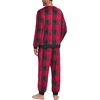image:imagePrinStory Mens Pajamas Set Fleece Pjs Long Sleeve Soft Sleepwear S2XL  Winter Pjs2 Piece Fluffy LoungewearTop and PantsPlush Warm Sleep SetsPocketsRed Black Plaid