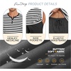 image:imagePrinStory Mens Pajamas Set Short Sleeve Soft Pjs M3XL  Summer Pajama Sets with Pockets Soft Breathable Stretchy Fabric SleepwearDark Gray Stripe