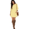 image:imagePrinStory Womens Casual Sweater Dresses Fall Winter Crewneck Loose Fit Pullover Tunic Dress with Side Pockets for Work S4XLA20butter Yellow