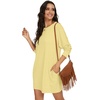 image:imagePrinStory Womens Casual Sweater Dresses Fall Winter Crewneck Loose Fit Pullover Tunic Dress with Side Pockets for Work S4XLA20butter Yellow