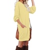 image:imagePrinStory Womens Casual Sweater Dresses Fall Winter Crewneck Loose Fit Pullover Tunic Dress with Side Pockets for Work S4XLA20butter Yellow