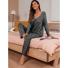 image:imagePrinStory Womens Pajama Sets Long Pjs Soft Lounge Sets  Long Sleeve Top and Pants No Pockets Breathable and Stretchy Fabric Ladies 2 Piece Pajamas Soft SleepwearFpspot Black