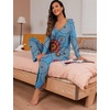 image:imagePrinStory Womens Pajama Sets Long Pjs Soft Lounge Sets  Long Sleeve Top and Pants No Pockets Breathable and Stretchy Fabric Ladies 2 Piece Pajamas Soft SleepwearFpmix Blue