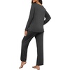 image:imagePrinStory Womens Pajama Sets Long Pjs Soft Lounge Sets  Long Sleeve Top and Pants No Pockets Breathable and Stretchy Fabric Ladies 2 Piece Pajamas Soft SleepwearDark Gray