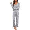 image:imagePrinStory Womens Pajama Sets Long Pjs Soft Lounge Sets  Long Sleeve Top and Pants No Pockets Breathable and Stretchy Fabric Ladies 2 Piece Pajamas Soft SleepwearFppink Star