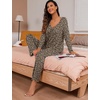 image:imagePrinStory Womens Pajama Sets Long Pjs Soft Lounge Sets  Long Sleeve Top and Pants No Pockets Breathable and Stretchy Fabric Ladies 2 Piece Pajamas Soft SleepwearFpleopard Khaki