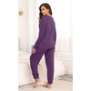 image:imagePrinStory Womens Pajama Sets Loose Pjs 2 Piece Lounge Set  Long Sleeve Top and Pants with Pockets Warmth Stretchy and Butterysoft Fabric Winter Pajamas Warm SleepwearPurple