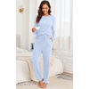 image:imagePrinStory Womens Pajama Sets Loose Pjs 2 Piece Lounge Set  Long Sleeve Top and Pants with Pockets Warmth Stretchy and Butterysoft Fabric Winter Pajamas Warm SleepwearAzure