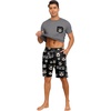 image:imagePrinStory Mens Pajamas Set Short Sleeve Pjs Sets S3XLBlack Bear Gray