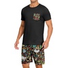 image:imagePrinStory Mens Pajamas Set Short Sleeve Pjs Sets S3XLBlack Sloth Black