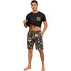 image:imagePrinStory Mens Pajamas Set Short Sleeve Pjs Sets S3XLBlack Sloth Black