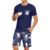 image:imagePrinStory Mens Pajamas Set Short Sleeve Pjs Sets S3XLBlue Ape Man