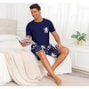 image:imagePrinStory Mens Pajamas Set Short Sleeve Pjs Sets S3XLBlue Ape Man