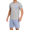 image:imagePrinStory Mens Pajamas Set Short Sleeve Pjs Sets S3XLLight Gray Sky Blue