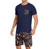 image:imagePrinStory Mens Pajamas Set Short Sleeve Pjs Sets S3XLNavy Blue Chocolate