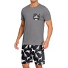 image:imagePrinStory Mens Pajamas Set Short Sleeve Pjs Sets S3XLNavy Blue Dog Gray