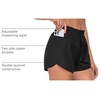 image:imagePrinStory Womens Athletic Running Shorts 3 with Zipper Pockets XSXLBlack