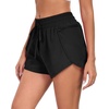 image:imagePrinStory Womens Athletic Running Shorts 3 with Zipper Pockets XSXLBlack