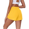 image:imagePrinStory Womens Athletic Running Shorts 3 with Zipper Pockets XSXLGolden Yellow