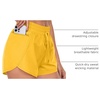 image:imagePrinStory Womens Athletic Running Shorts 3 with Zipper Pockets XSXLGolden Yellow