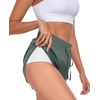 image:imagePrinStory Womens Athletic Running Shorts 3 with Zipper Pockets XSXLGray Green