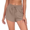 image:imagePrinStory Womens Athletic Running Shorts 3 with Zipper Pockets XSXLKhaki