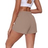 image:imagePrinStory Womens Athletic Running Shorts 3 with Zipper Pockets XSXLKhaki