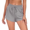 image:imagePrinStory Womens Athletic Running Shorts 3 with Zipper Pockets XSXLLight Gray