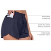 image:imagePrinStory Womens Athletic Running Shorts 3 with Zipper Pockets XSXLNavy Blue