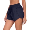 image:imagePrinStory Womens Athletic Running Shorts 3 with Zipper Pockets XSXLNavy Blue