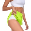 image:imagePrinStory Womens Athletic Running Shorts 3 with Zipper Pockets XSXLNeon Green