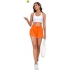 image:imagePrinStory Womens Athletic Running Shorts 3 with Zipper Pockets XSXLOrange