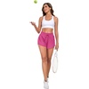 image:imagePrinStory Womens Athletic Running Shorts 3 with Zipper Pockets XSXLRaspberry Red